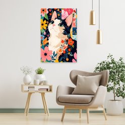 Trend Board Life Floral Patchwork Cat Canvas Wall Art Pet Gift Decor, Multicolor, 36 x 24-in slide 2 of 9