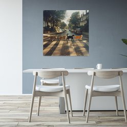 Trend Board Life Kitty Abbey Road Canvas Wall Art Pet Gift Decor, Multicolor, 32 x 32-in slide 2 of 9