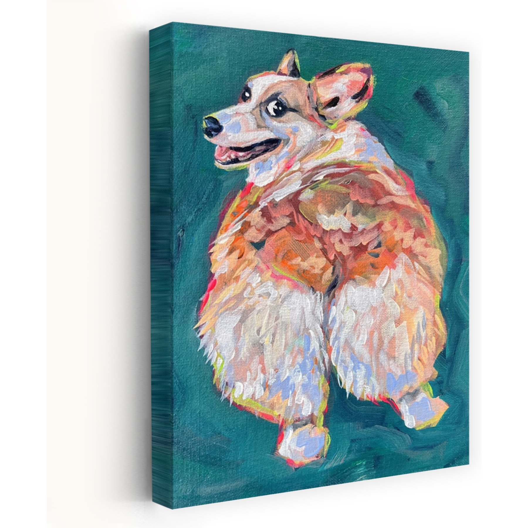 Trend Board Life Look Back At It Canvas Wall Art Pet Gift Decor, Multicolor, 36 x 24-in