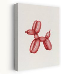 Trend Board Life Red Balloon Dog Canvas Wall Art Pet Gift Decor, Multicolor, 18 x 12-in