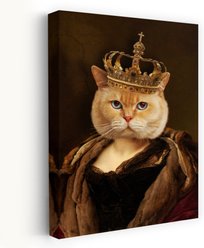 Trend Board Life Cat Lady of the Manor Canvas Wall Art Pet Gift Decor, Multicolor, 18 x 12-in