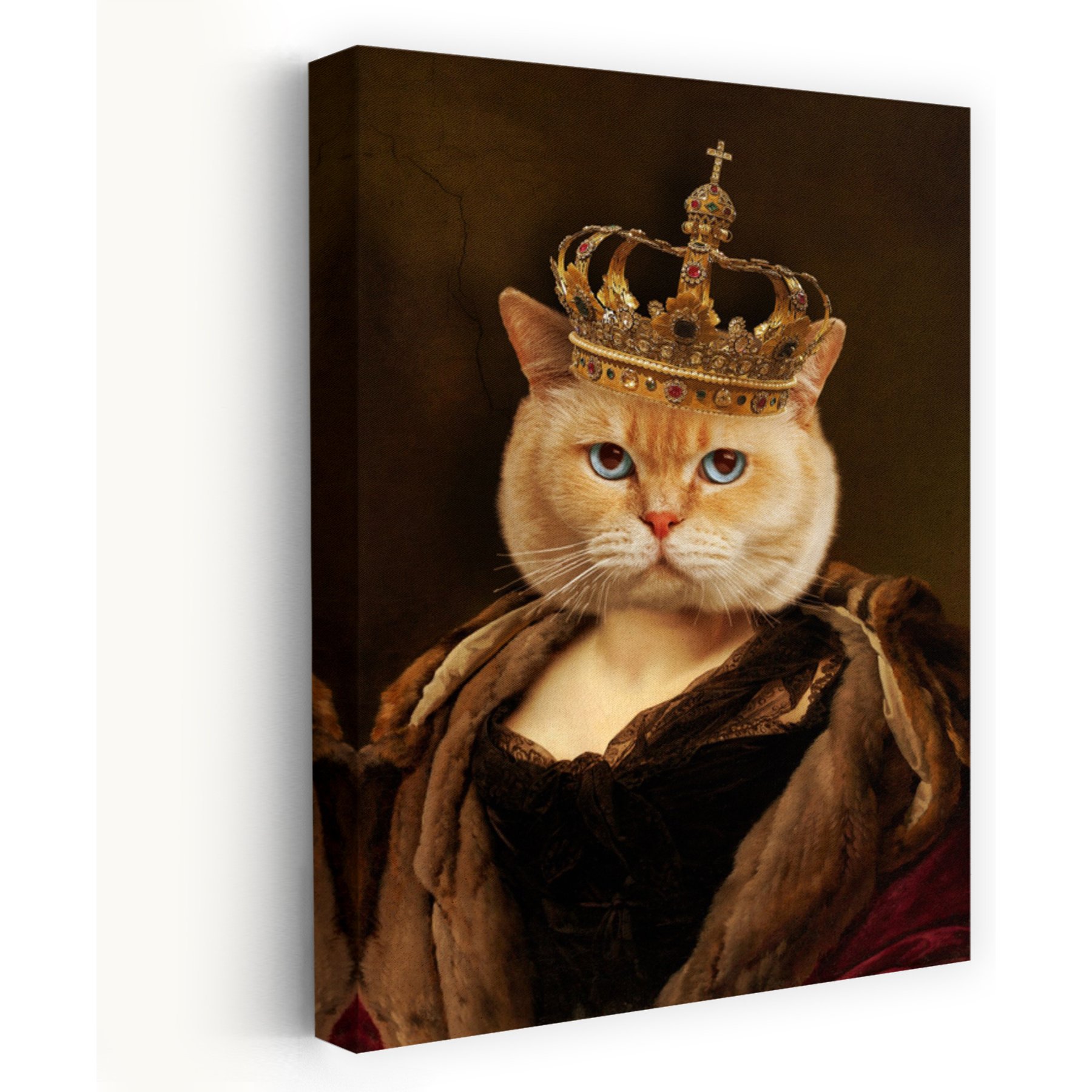 Trend Board Life Cat Lady of the Manor Canvas Wall Art Pet Gift Decor, Multicolor, 18 x 12-in