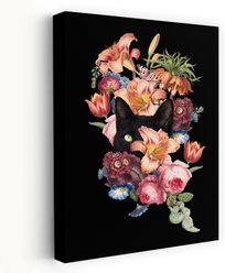 Trend Board Life Where Cats Hide Canvas Wall Art Pet Gift Decor, Multicolor, 18 x 12-in