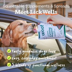 Woof LickWells Calming Peanut Butter Spread Lickable Dog Supplement, 12-oz bag slide 2 of 8