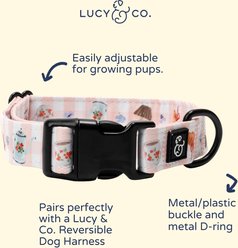 Lucy & Co. Sipping Slowly Dog Collar, Medium: 13 to 20-in neck, 1-in wide slide 2 of 5
