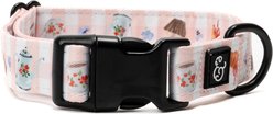 Lucy & Co. Sipping Slowly Dog Collar, Small: 8 to 14-in neck, 1/2-in wide