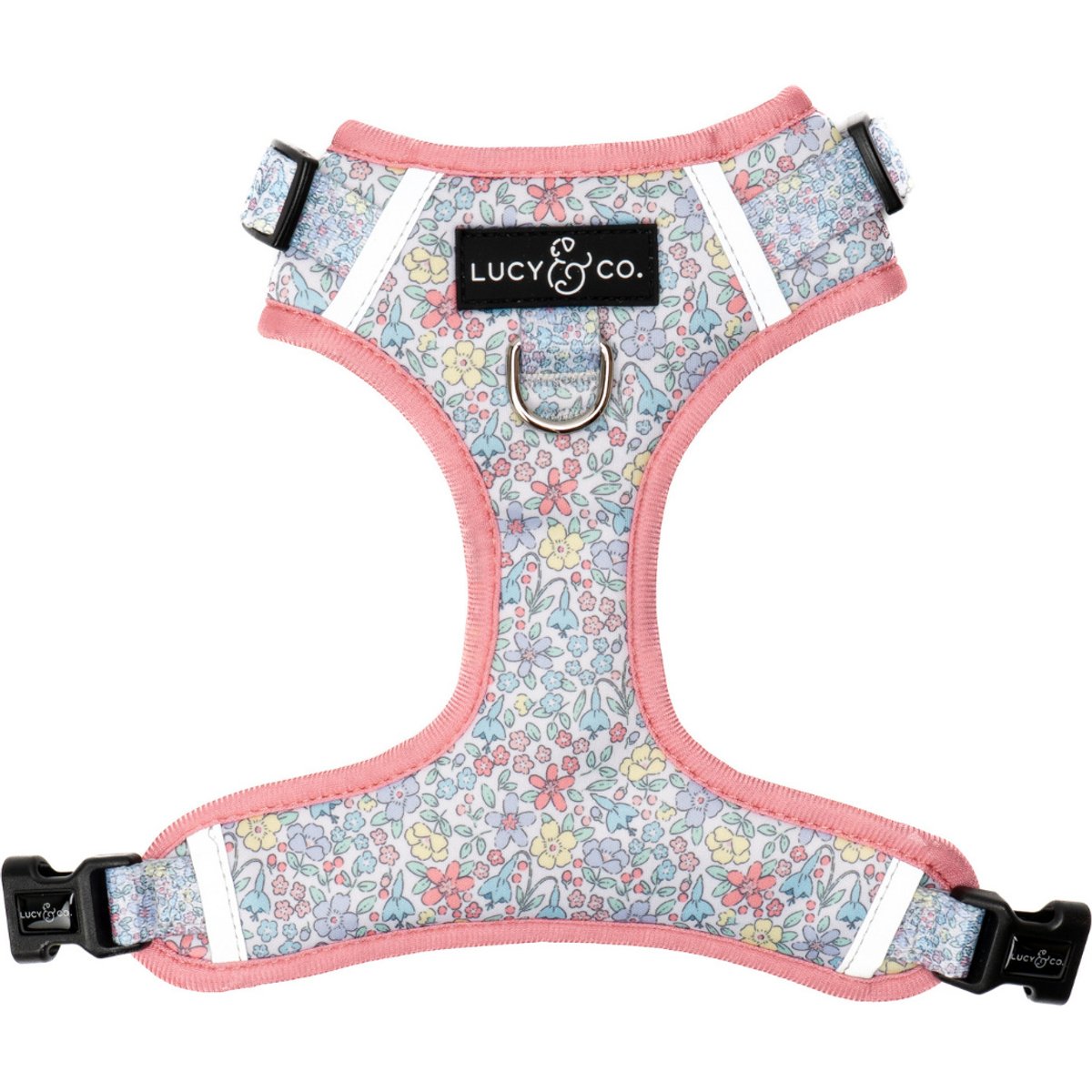 Lucy & Co. Ditsy Daydream No-Pull Dog Harness, X-Small: 12 to 15-in chest