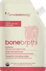 Smallbatch Pets Organic Shelf Stable Adult Beef Bone Broth Grain-Free Liquid Wet Dog Food Topper, 16-fl oz bottle