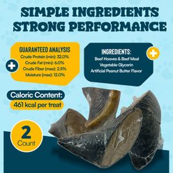 HOTSPOT PETS Cow Hooves Stuffed with Peanut Butter Dog Natural Chew Treats, 2 count slide 2 of 6