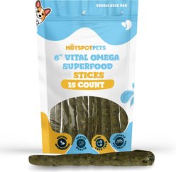 HOTSPOT PETS 6-in Vital Omega Packed Superfood Sticks Dog Treats, 15 count