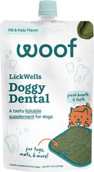 Woof LickWells Dental Peanut Butter Spread Dental Dog Supplement, 12-oz bag