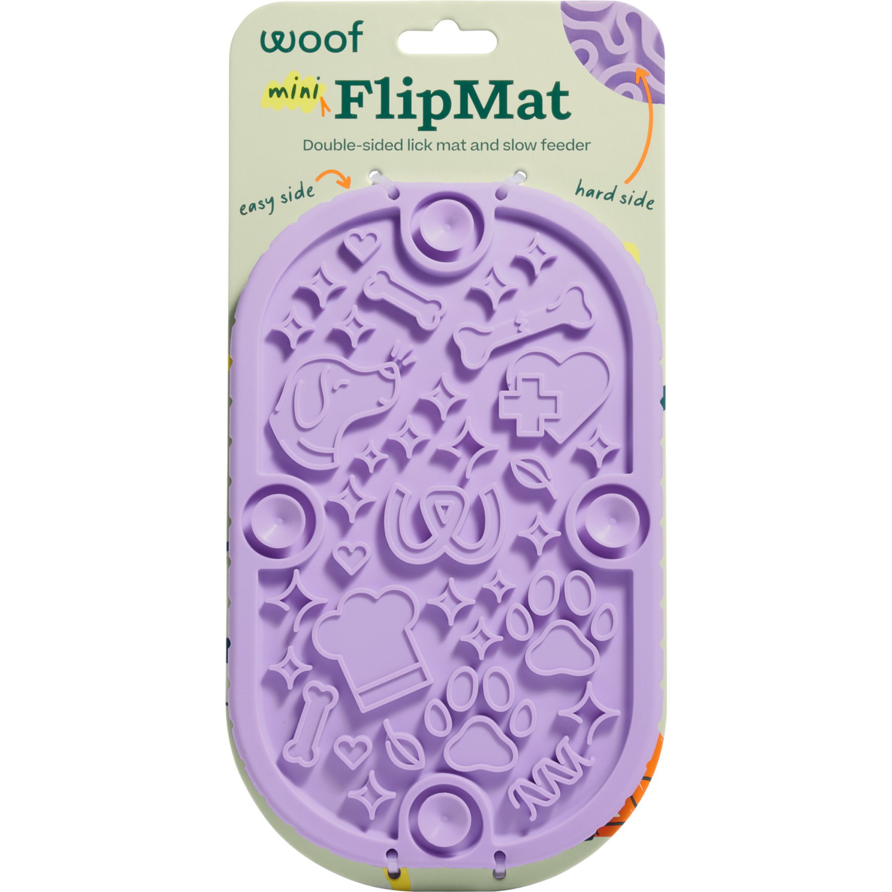 Woof Flipmat Interactive Treat Dispensing Dog Toy, Lavendar, Mini