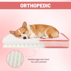 LFC PETS Fully Assembled Wooden Water-Resistant Elevated Dog & Cat Sofa Bed with Removable Cover, Pink slide 2 of 9