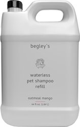 Begley's Natural No-Rinse Waterless, Bathless Cleaning, Deodorizing & Odor Removal Fresh Oatmeal Mango Scent Dog & Cat Shampoo, 64-fl oz, 1 count