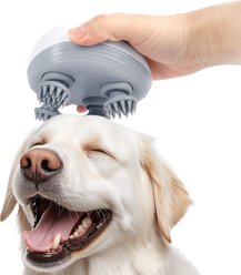 allforpaws Pet Salon Dog Massager, White, 4.3 × 3.1 × 2.8-in