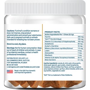 OcluVet Chicken Flavored Chew Vision Supplement for Dogs & Cats, 60 count