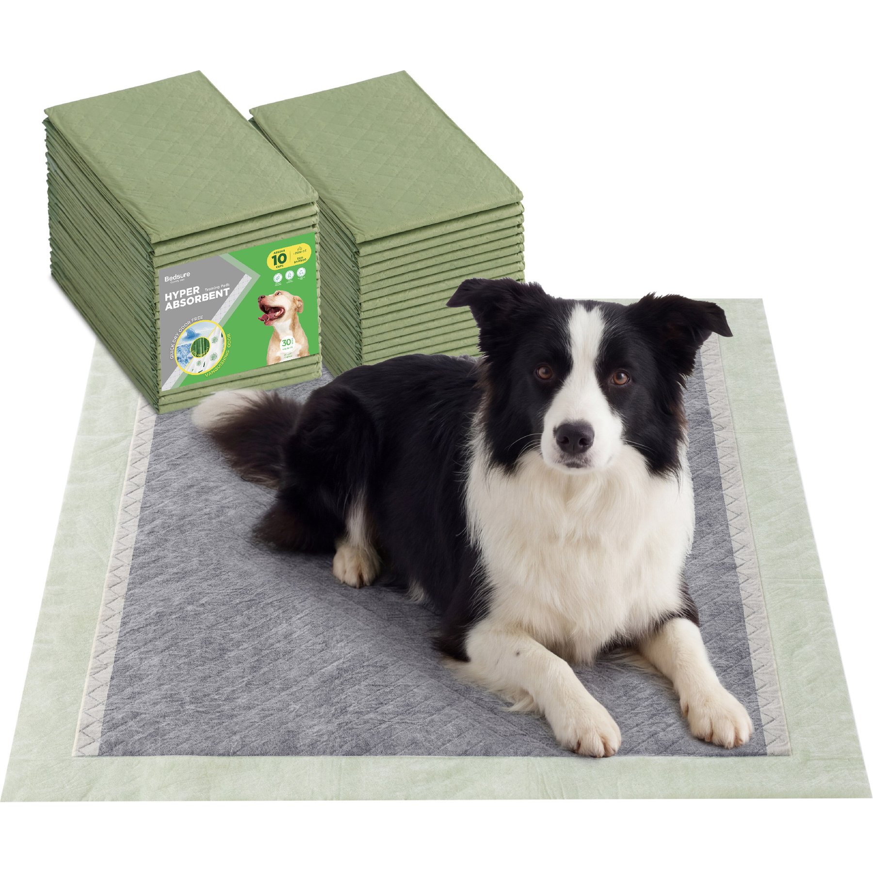 Bedsure Odor-Control Super Absorbent & Leak Proof Disposable Dog Pee Pads, X-Large: 28 x 34-in, 30 count