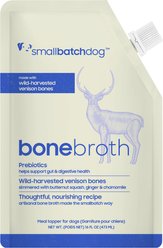 Smallbatch Pets Shelf Stable Adult Venison Bone Broth Grain-Free Liquid Wet Dog Food Topper, 16-fl oz bottle