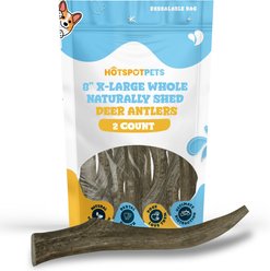 HOTSPOT PETS X-Large Whole Naturally Shed 8-in Deer Antler Dog Treats, 2 count
