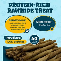 HOTSPOT PETS 5-in Peanut Butter Flavor Rawhide Twists Dog Chew Treats, 40 count slide 2 of 6