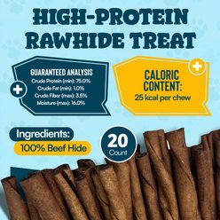 HOTSPOT PETS 5-in Beef Flavor Rawhide Twists Dog Chew Treats, 20 count slide 2 of 6