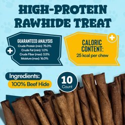 HOTSPOT PETS 5-in Beef Flavor Rawhide Twists Dog Chew Treats, 10 count slide 2 of 6