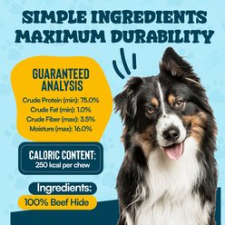HOTSPOT PETS Knotted 8 to 9-in Beef Flavor Rawhide Bone Dog Treats, 3 count slide 2 of 6