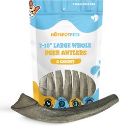 HOTSPOT PETS 7 to 10-in Whole Deer Antler Dog Treats, Large, 3 count