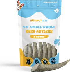 HOTSPOT PETS 5 to 8-in Whole Deer Antler Dog Treats, Small, 3 count