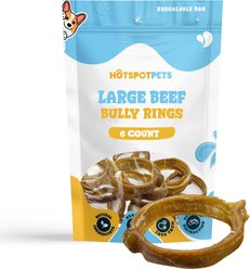 HOTSPOT PETS 4 to 5-in Beef Bully Rings Dog Treats, Large, 6 count