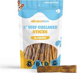 HOTSPOT PETS 6-in Natural Beef Crunchy Sticks Dog Treats, 24 count