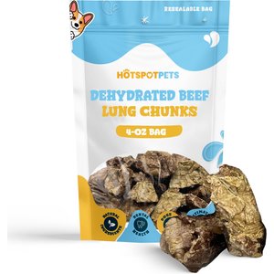 HOTSPOT PETS Beef Lung Chunks Dehydrated Dog Treats, 4-oz bag