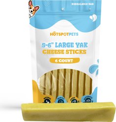 HOTSPOT PETS 5 to 6-in Himalayan Yak Cheese Dog Chew Treats, Large, 6 count