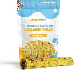 HOTSPOT PETS 12-in Chicken Crunchy Munchy Rolls Dog Treats, 2 count