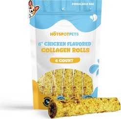 HOTSPOT PETS 6-in Chicken Crunchy Munchy Rolls Dog Treats, 6 count