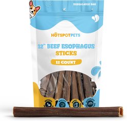 HOTSPOT PETS 12-in Beef Gullet Sticks Dog Treats, 12 count