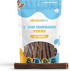 HOTSPOT PETS 6-in Beef Gullet Sticks Dog Treats, 12 count
