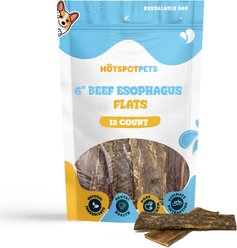 HOTSPOT PETS 6-in Flat Beef Gullet Dog Treats, 12 count