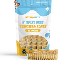 HOTSPOT PETS 6-in Split Beef Trachea Dog Chew Treats, 50 count