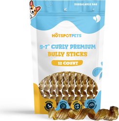 HOTSPOT PETS 5 to 7-in Curly Bully Sticks Dog Treats, 12 count slide 1 of 8
