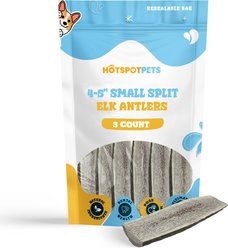 HOTSPOT PETS 4 to 5-in Split Elk Antlers Dog Treats, Small, 3 count