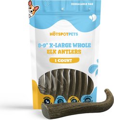HOTSPOT PETS 8 to 9-in Whole Elk Antlers Dog Treats, X-Large, 1 count
