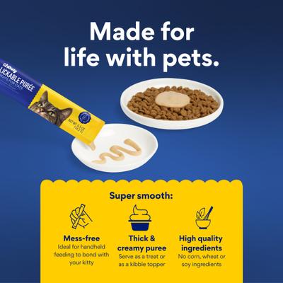 Show full view: Chewy Made Lickable Puree Chicken Recipe Grain-Free Cat Treat, 0.5-oz tube, 32 count slide 7 of 10
