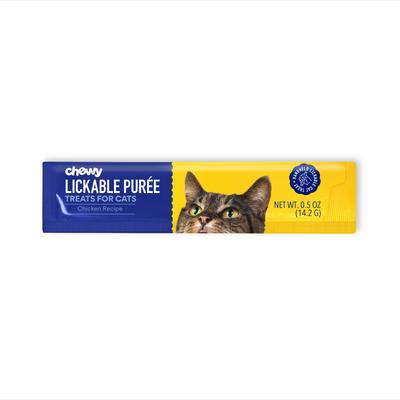 Show full view: Chewy Made Lickable Puree Chicken Recipe Grain-Free Cat Treat, 0.5-oz tube, 32 count slide 4 of 10
