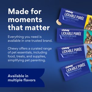 Chewy Made Lickable Puree Variety Pack Grain-Free Cat Treats, 0.5-oz tube, 32 count