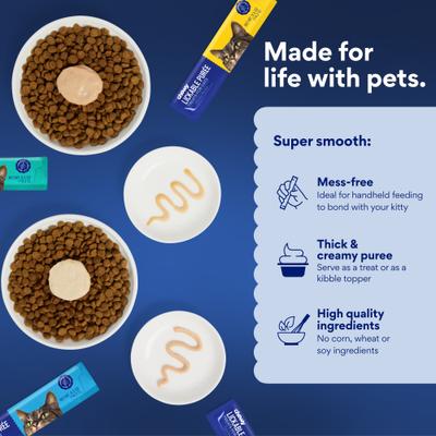 Show full view: Chewy Made Lickable Puree Variety Pack Grain-Free Cat Treats, 0.5-oz tube, 32 count slide 7 of 10
