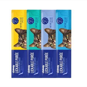 Chewy Made Lickable Puree Variety Pack Grain-Free Cat Treats, 0.5-oz tube, 32 count
