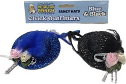 RUGG'egg' RANCH Fancy Blue & Black Chicken Hats, 2 count
