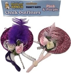 RUGG'egg' RANCH Fancy Pink & Purple Chicken Hats, 2 count