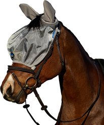 WeatherBeeta ComFiTec Hexi Shield Ride On Horse Fly Mask, Silver, Large